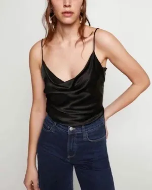 Zara Satin Cowl Neck Cami Top thumbnail 1