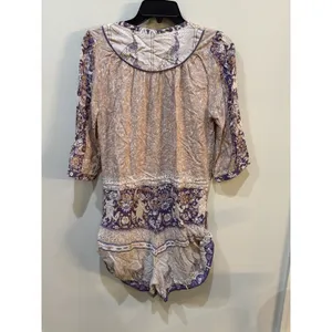 Spell And The Gypsy Xanadu Playsuit Peacock Romper in Gold Dust Size Small Boho thumbnail 4