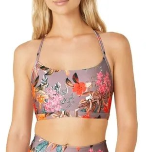 NWT Beyond Yoga Luxe Floral Print T-Back Sports Bra Small thumbnail 2