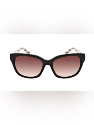 Oscar de la Renta Black Frame Sunglasses with Brown Gradient Lenses thumbnail 2