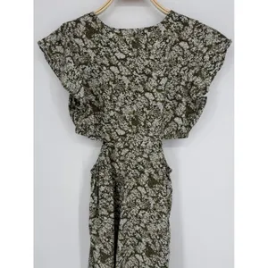 Rails Nyla Olive Vine Cut Out‎ Mini Dress Medium Green Floral Boho Summer Cotton thumbnail 8