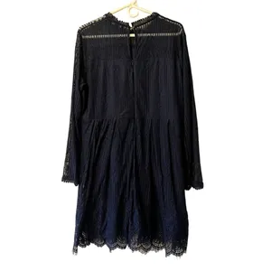 SUZANNE BETRO Navy Blue Lace Bodice Pleated Dress Women's Size XL -‎ NWT $100 thumbnail 2
