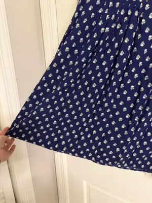 Old navy shirt dress blue floral small thumbnail 5