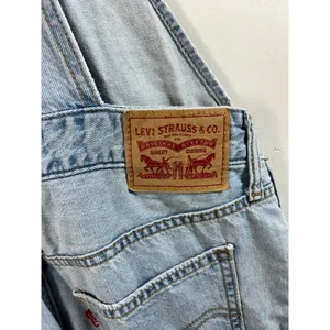 Levi’s classic slim fit light wash overalls. women’s size small. thumbnail 3