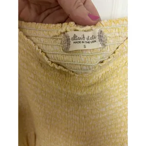 Altar'd State Butter Yellow Milkmaid Ditsy Floral Puff Sleeve Top S Cottagecore thumbnail 7