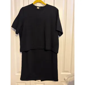 Beloux Black‎ 3 Piece Knit Skirt Set Cardigan Top Midi Skirt Vintage Style thumbnail 6