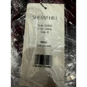 Sherri Hill 52833 Berry Taffeta Strapless Ball Gown Sz 6 NWT‎ thumbnail 4