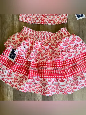 Roller Rabbit x Target Women's Floral Smocked Peplum Tank Top and skirt thumbnail 3