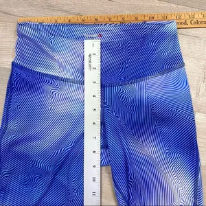 Reebok CrossFit Lux Bold 3/4‎ Wavy Ombré Legging Blue White XS thumbnail 9