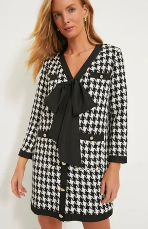 POMANDER PLACE, Coco Tweed Bow Dress size medium NWOT thumbnail 1