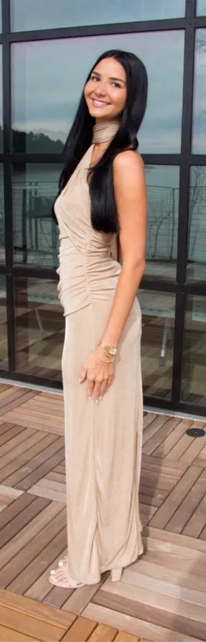 Tojha Iesha Maxi Dress in Champagne Beige AU8/US4 thumbnail 1
