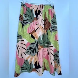 LOFT Leaf Print Maxi Skirt thumbnail 3