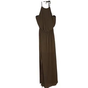 Show Me‎ Your Mumu Heather Halter Dune Maxi Dress Brown Chiffon XS Wedding Guest thumbnail 3