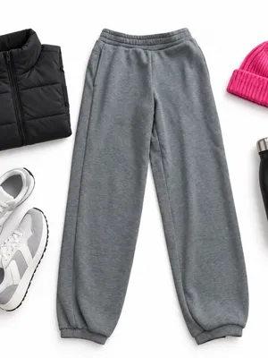 Mondetta Women’s XS Soft Gray Fleece Jogger Pants Pull-On Sweatpants Athleisure thumbnail 2