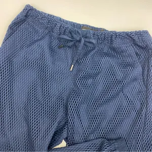 Wildfang The Empower Mesh Drawstring Pants Joggers Navy Blue thumbnail 6