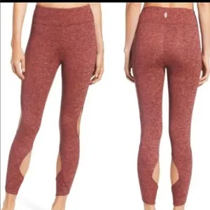 Free People movement coral cut out leggings NWT thumbnail 2