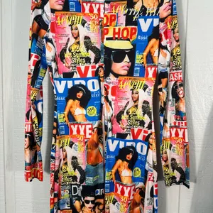Vintage Harlem Bodycon Bodysuit Size Medium EUC thumbnail 9