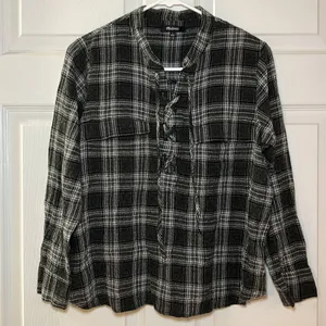Madewell‎ Women’s Owens Plaid Terrace Lace-Up Shirt Size Medium thumbnail 4