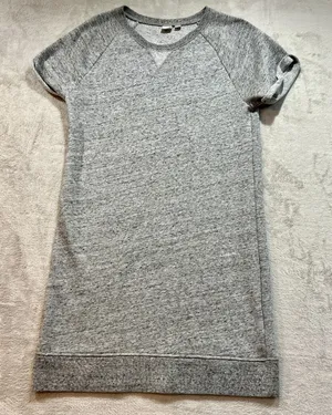 Gap Womens Sweatshirt dress crewneck Raglan sleeve Sm Gray thumbnail 1