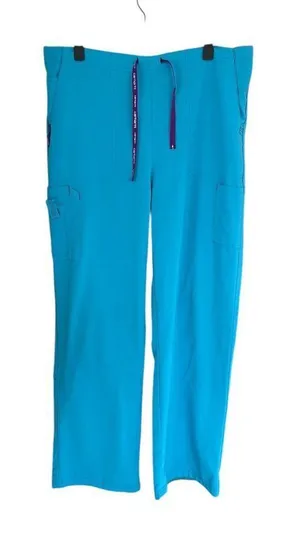 Carhartt Unisex Blue Cargo Pants Size L 100% Cotton Relaxed Fit Elastic Waist thumbnail 1