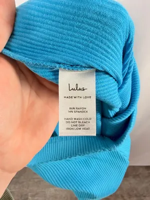 NWT‎ Lulu's Phenomenal Style Ribbed One Shoulder Two Piece Midi Dress in Blue XL thumbnail 13