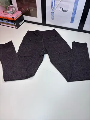 aerie Womens Heathered Brown Offline Leggings NWOT Size S Cozy Casual Sporty thumbnail 2