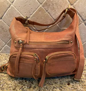 Three Way Hobo Backpack/Shoulder Bag Brown thumbnail 1