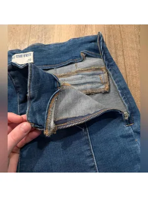 Free People Bella Moto Skinny Women’s Blue Jeans Size 29 thumbnail 7