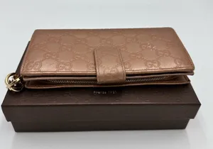 GUCCI Metallic Guccissima Continental Wallet Pink thumbnail 10