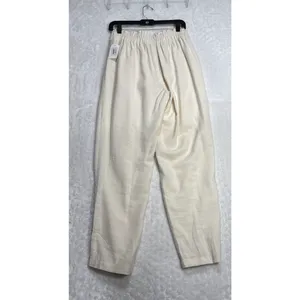 A New Day Pull-On Pants Cream Boho Coastal Resortwear Minimalist Vacation Size M thumbnail 2
