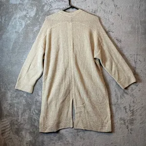 Pas De Calais Cozy Minimalist Knit Cardigan Neutral Beige Cardigan‎ XS Oversized thumbnail 4
