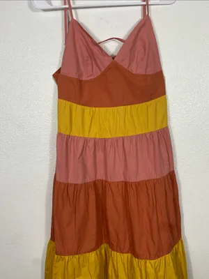 Tiered Colorblock Maxi Dress thumbnail 6