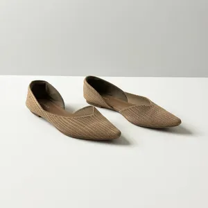 Vivaia Melia Pointed Toe Knit D'Orsay Flats Tan Sustainable Slip On EU 41 US 9.5 thumbnail 3