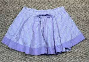 Aerie Purple Striped Button Front Paperbag Waist Comfy Mini Skort Womens Large thumbnail 1