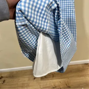 NWT ZARA COMBINATION GINGHAM DRESS size medium thumbnail 12