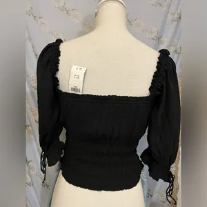 Abercrombie & Fitch Black Off-Shoulder Blouse thumbnail 2