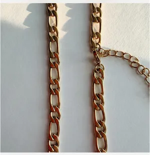 18k Gold Plated Chunky Figaro Necklace It thumbnail 3