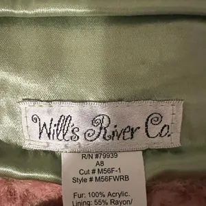 Wills River Co Faux Fur Bow Clutch Wristlet Bag Pink Green Coquette Size OS thumbnail 7