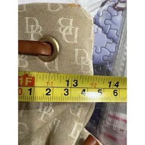 Dooney and Bourke Beige Canvas and Leather Signature Tassel Tote Handbag‎ thumbnail 8