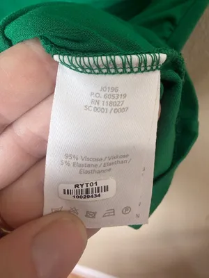 Boden Faux Wrap Front V Neck Super Soft Cap Sleeve T Tee Shirt Size 2 Green thumbnail 4