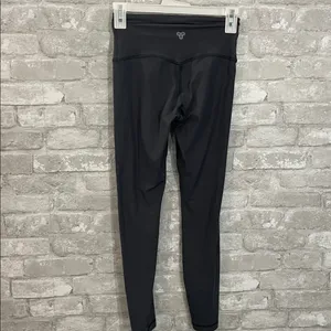 TNA Charcoal Grey High-Waisted Ribbed Leggings thumbnail 3