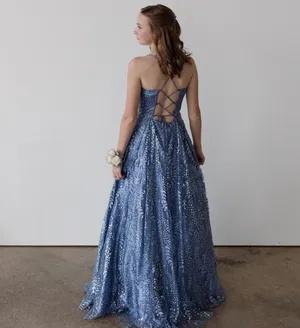 Blue Windsor Prom Dress thumbnail 2