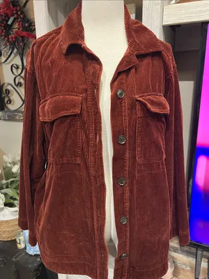 Madewell Corduroy Yorkway Shirt-Jacket Stained Mahogany MShacket Oversized M thumbnail 2