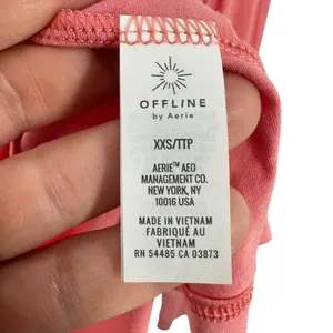 Offline by Aerie Womens Coral Pink Modal Turtleneck Long‎ Sleeve Top Thumbholes thumbnail 6