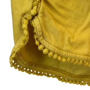 LOFT Women's‎ Yellow Running Shorts Size L High Rise Casual thumbnail 3