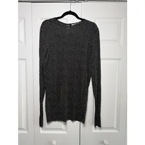 M.M.LaFleur Polka Dot Long Sleeve‎ Top Womens Size S Black White Juliana Dress thumbnail 2