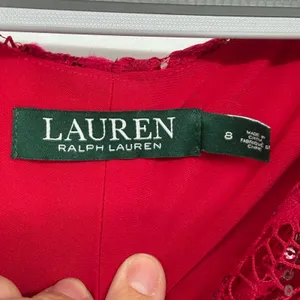 Lauren Ralph‎ Lauren Red Lace Sequin Midi Dress 8 Cocktail Party thumbnail 4