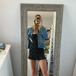 Reformation Black Floral Mini Slip Dress SIZE 0 Micro Smocked Calico Y2K $200 thumbnail 5