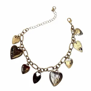 Urban Outfitters 14K Gold Plated Heart Charm Bracelet thumbnail 6