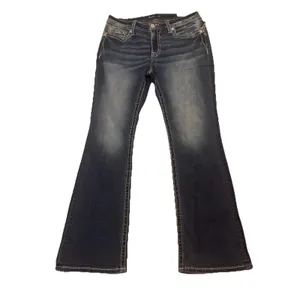 Miss Me Jeans, Women's Size 32 Blue, Denim, Gems Back Pocket, Flared thumbnail 6